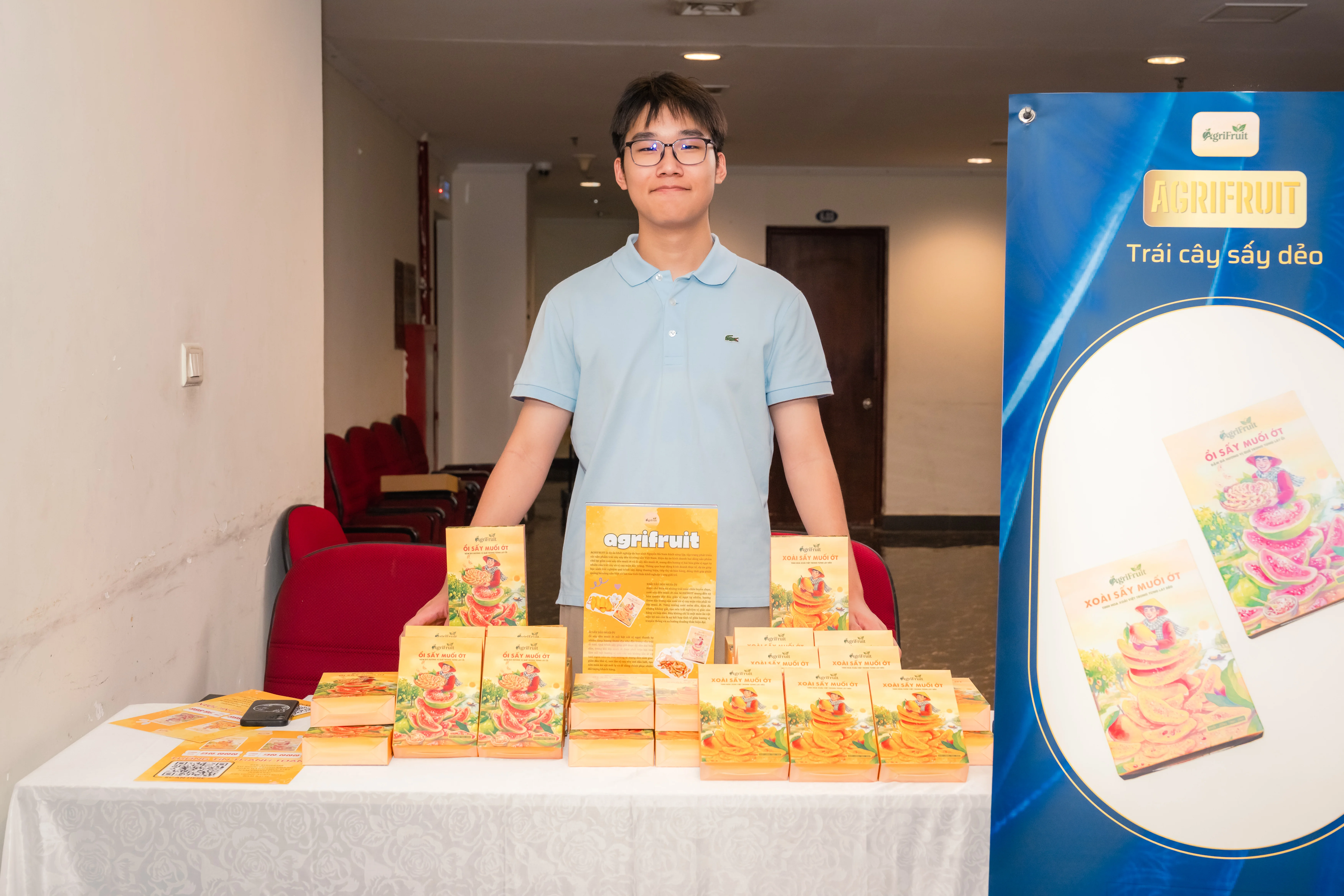 AgriFruit products displayed at an event